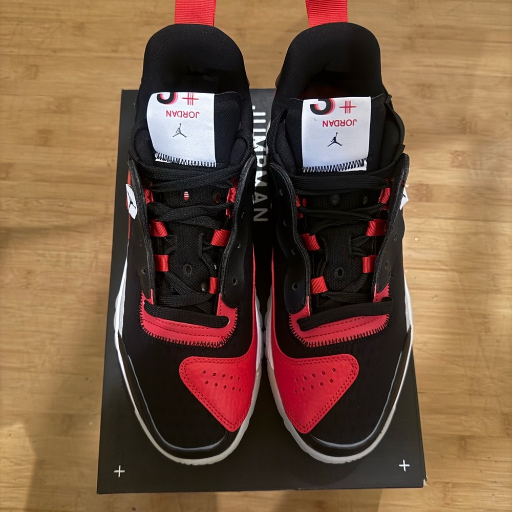 Jordan Delta 2 Black and Red Sneakers
